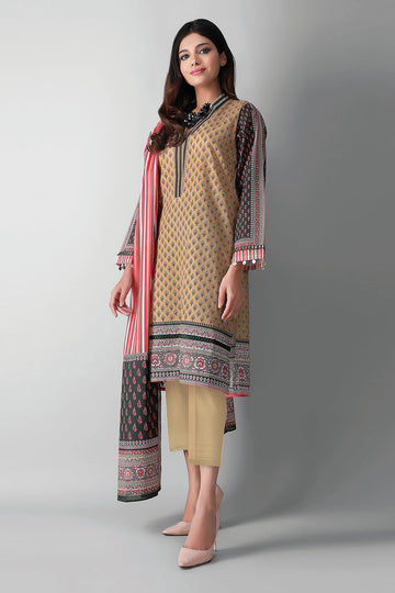 Khaadi A2104034 Beige Summer Lawn 2021